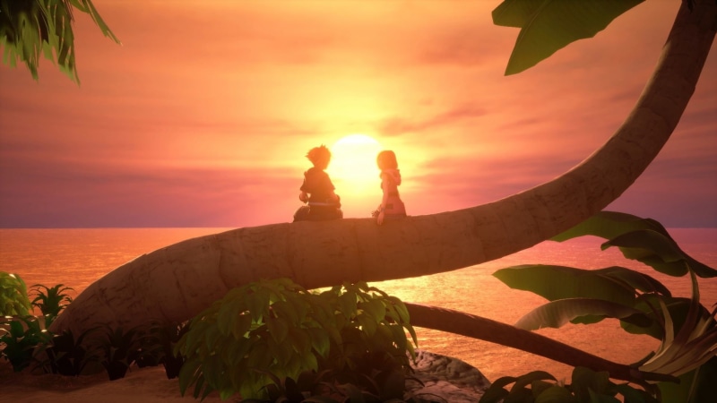 Video Game, Kingdom Hearts, Kairi (Kingdom Hearts), Sora (Kingdom Hearts), Sunset, 1080P, Kingdom Hearts III
