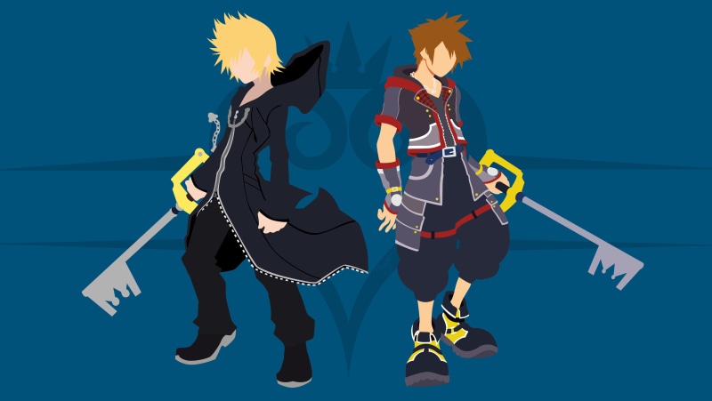 Roxas (Kingdom Hearts), Sora (Kingdom Hearts), 2K, Kingdom Hearts
