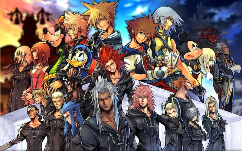 hearts, Kingdom Hearts, x, sora, kairi, donald, namine, art, kingdom, hd, mickey, mouse, duck, ducks, 720P, goofy, animals