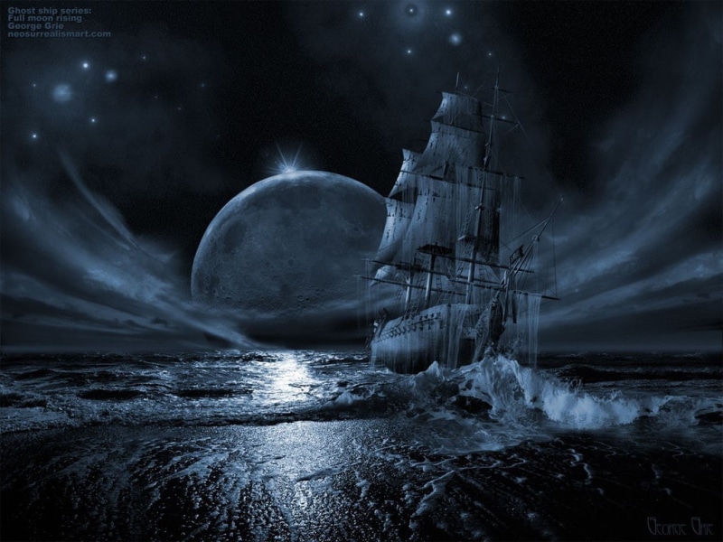 space, stars, ghost, hd, ocean, x, ship, art, pirate, oceans, 480P, outer, nature