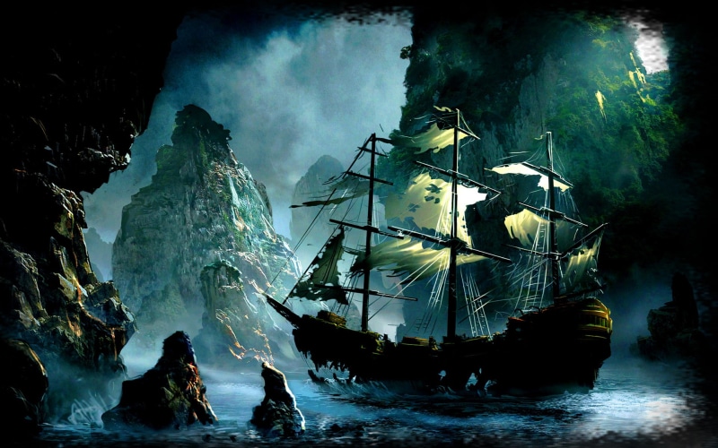 1080P, artistic, ship, 1920x1200, ghost