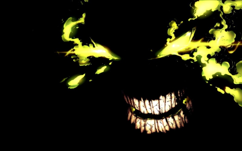 rock, x, disturbed, art, glowing, spawn, hd, eyes, Black, music, 720P, entertainment