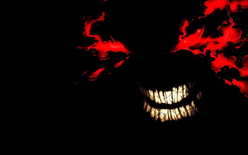 black background, Spawn, close-up, minimalism, demon, heat - temperature, untitled, dark, red, fantasy art, nature, glowing, pattern, water, motion, studio shot