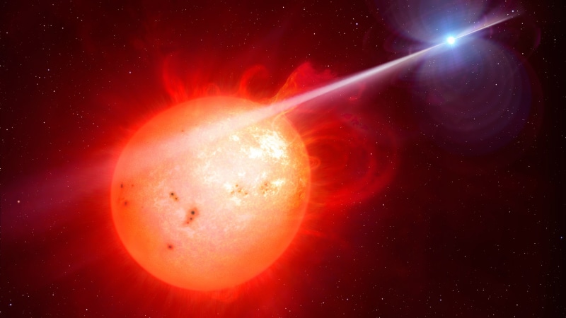 outdoors, nature, sky, binary star, star - space, planet - space, solar system, planet, astronomy, science, space photography, phenomenon, red, ar scorpii