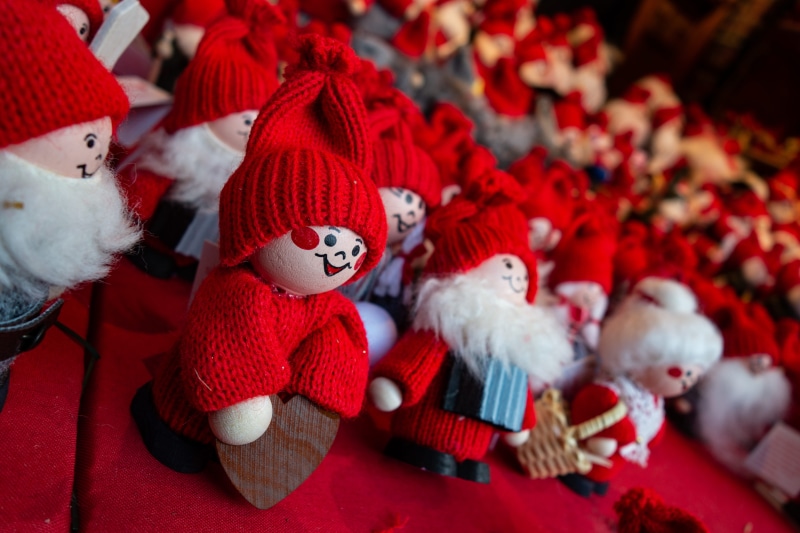holiday, male likeness, human, plush, close-up, craft, toys, celebration, red, dwarf, crowd, claus, santa claus, no people, year, representation, creativity