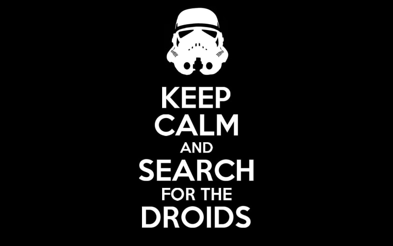 funny, star, 720P, entertainment, droids, calm, Star Wars, wars, minimalistic, meme, hd, background, text, black, art, keep