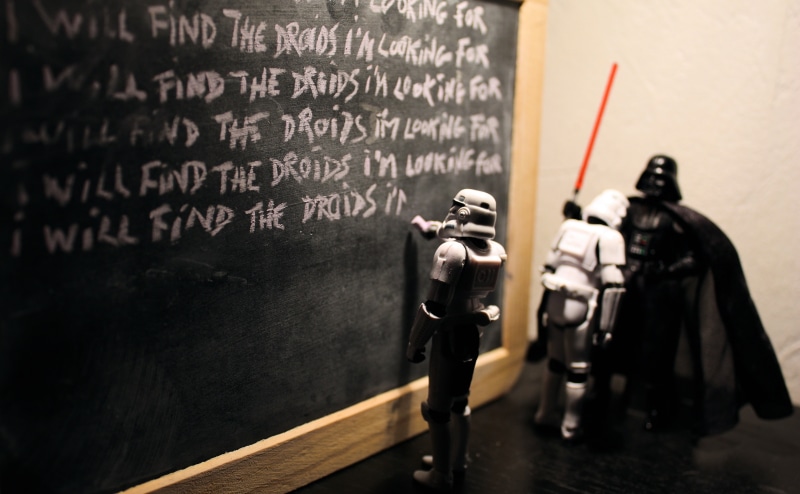 spirituality, Games/Star Wars, text, punished, still life, chalkboard, wall - building feature, architecture, figurines, religion, school, find, stormtroopers
