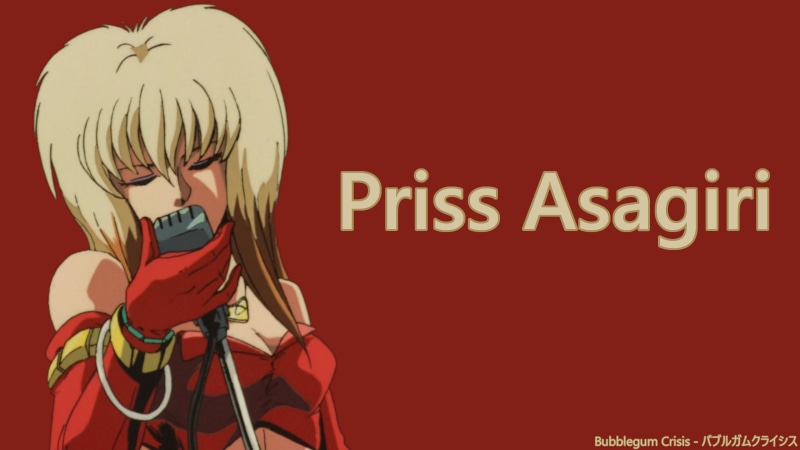 anime girls, Bubblegum crisis, singing, 4K, anime, Priss Asagiri