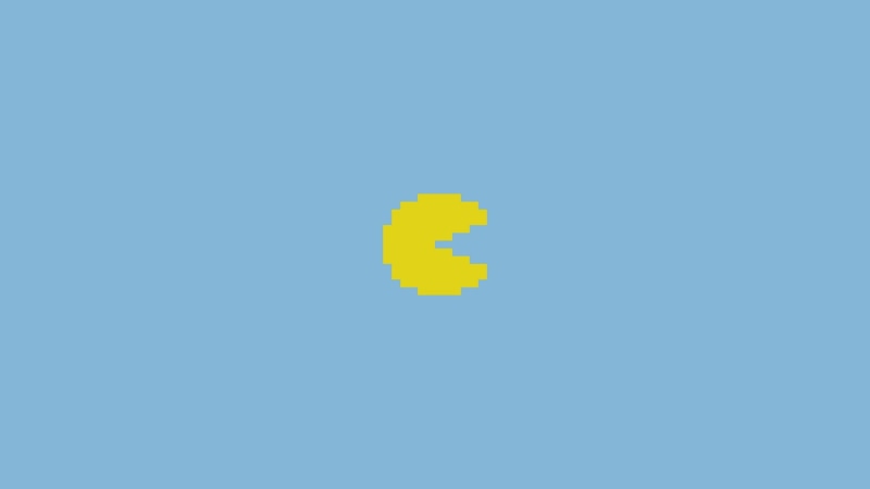 backgrounds, purity, blue background, Pacman, sky, blue, water, copy space, creativity, no people, studio shot, colored background, minimalism, 1080P