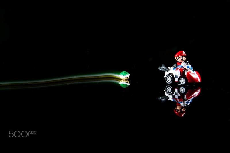 human representation, copy space, glowing, indoors, Super Mario, no people, representation, light - natural phenomenon, craft, art and craft, toy, creativity