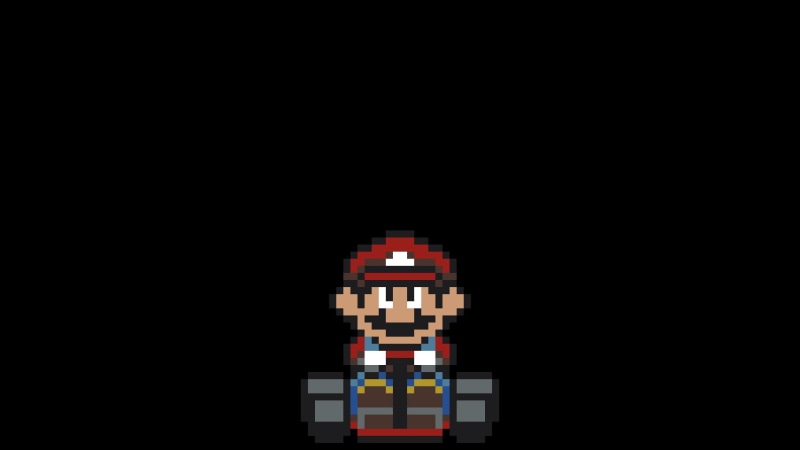 retro games, building, studio shot, built structure, night, pattern, 1080P, no people, red, multi colored, Super Mario Kart, architecture, sky, building exterior