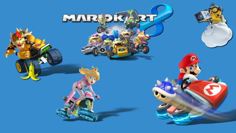 Mario Bros., video games, Toad (character), Nintendo, 1080P, Mario Kart, Mario Kart 8, Princess Peach