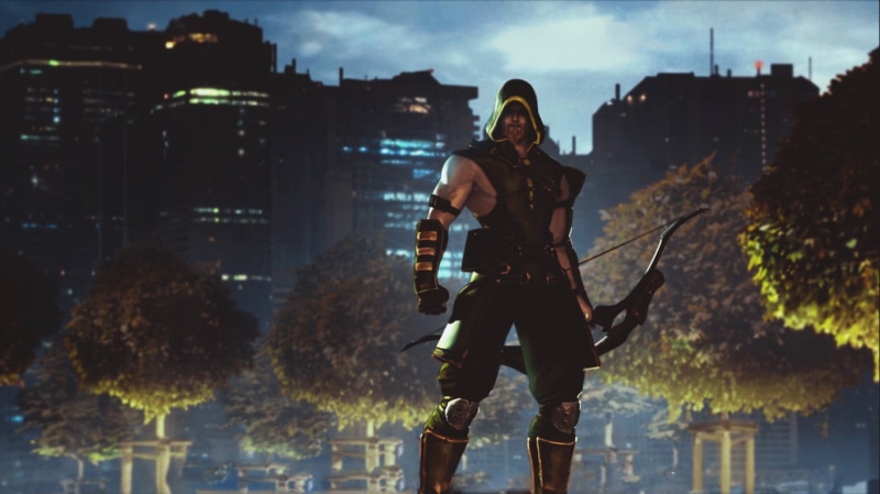 Green Arrow, movies, building exterior, lifestyles, sky, real people, young adult, dc, digital, built structure, comics, building, outdoors, adult, architecture