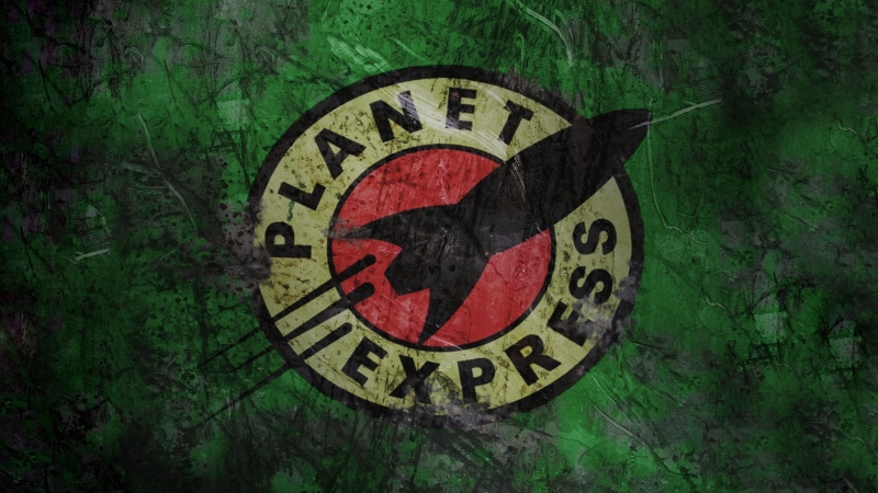 fictional logo, Futurama, planet express, logo, TV, 1080P