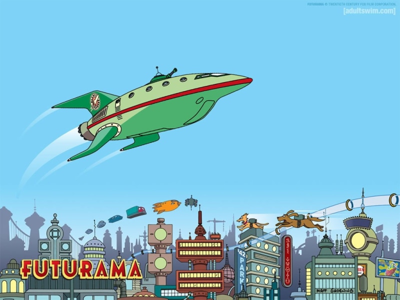 tv, entertainment, Futurama, express, planet, art, Planet Express Ship, planex, hd, series, 480P, ship