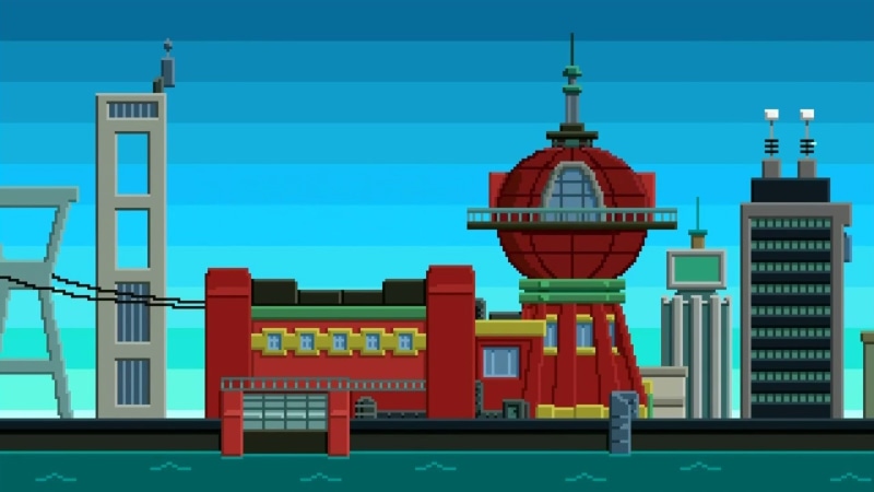 day, lighting equipment, clear sky, Futurama, building exterior, built structure, red, communication, tower, travel destinations, nature, 1080P, blue