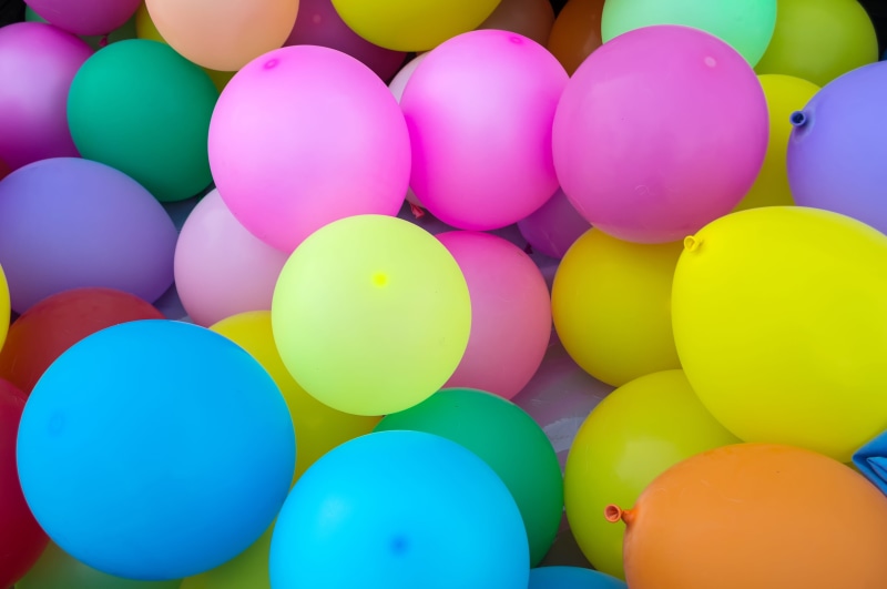 office party, children, color, plastic, globos de color, assorted, full frame, high angle view, balloon, colors, party, no people, indoors, backgrounds