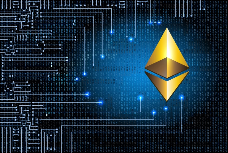 eth, blue, Efir, logo, 4K, ethereum