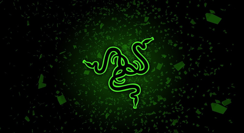 communication, plant part, razer, indoors, logo, Computers, studio shot, Others, beauty in nature, illuminated, plant, green color, nature, gaming, text