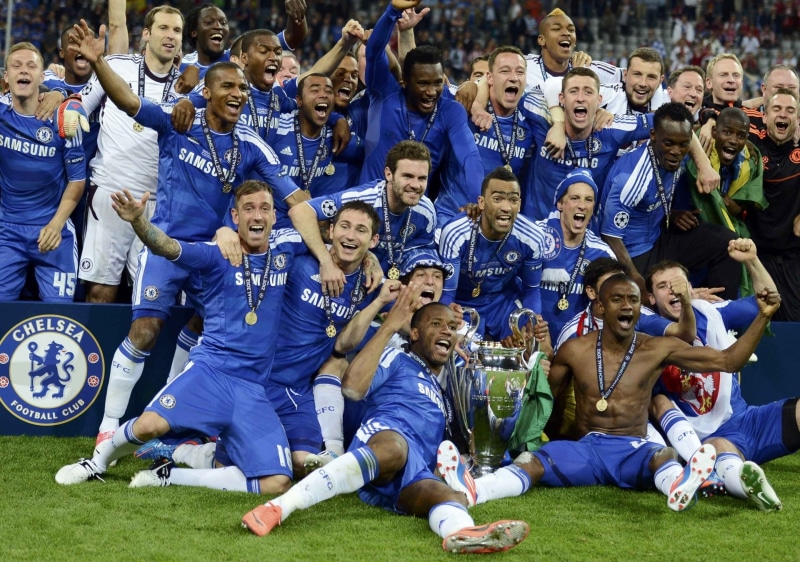 large group of people, blue, human arm, League Champions, stadium, full length, sports Team, soccer, front view, team, players, Final 2012, sports equipment