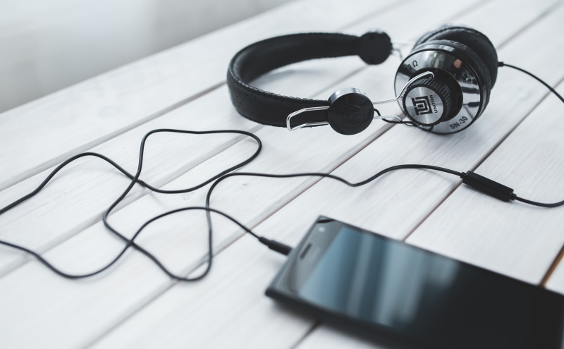 Others, Technology, pattern, Black, personal accessory, Headphones, 5K, eyeglasses, focus on foreground, black color, creativity, Music, close-up, paper