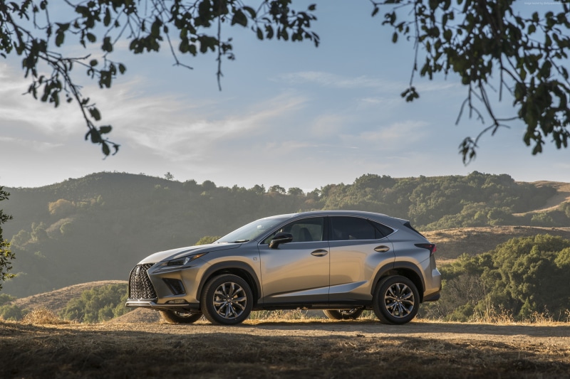 sky, mode of transportation, travel, road, 2018 Cars, 2K, LEXUS NX 300 F SPORT, SUV, land, transportation, sunlight, day, landscape, 4K, car, mountain