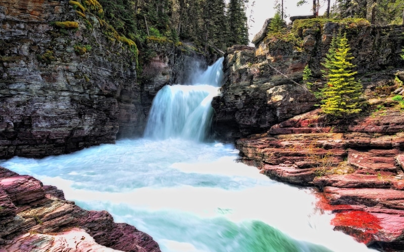 outdoors, beauty in nature, aquatic sport, day, long exposure, motion, power in nature, tree, flowing water, 1080P, laptop backgrounds nature images 1920x1200
