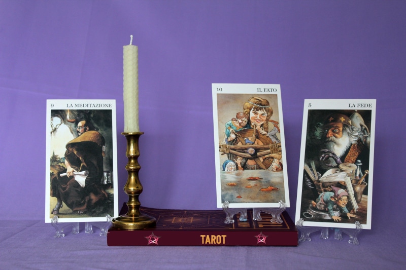 tarot, belief, occult, female likeness, candlestick, cards, atmospheric, text, fortune telling, future, paranormal, indoors, arts culture and entertainment