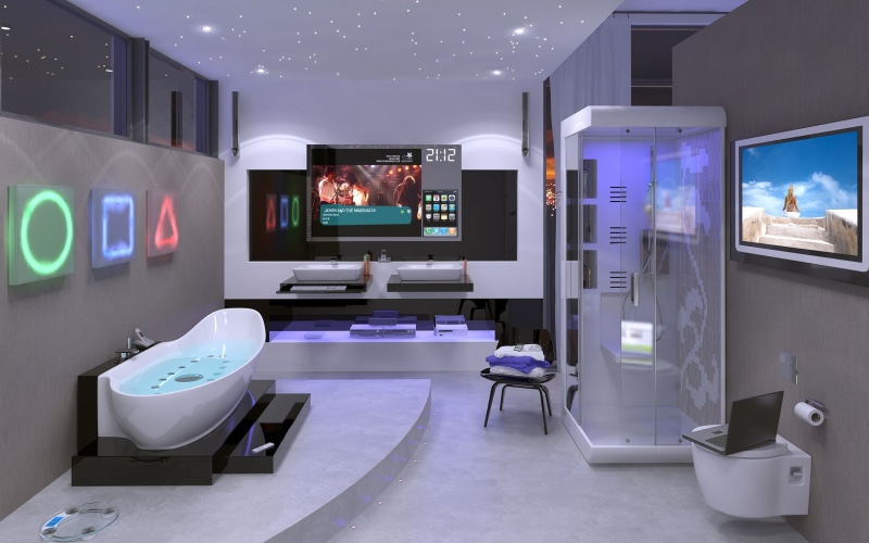 technology, hi, bathroom, tech, 2K, interior design, gadget