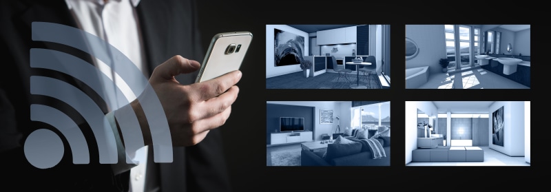 men, human hand, lighting, computer, building, 8K, management, wireless technology, automation, smart, smart phone, system, living room, man, pear, setup