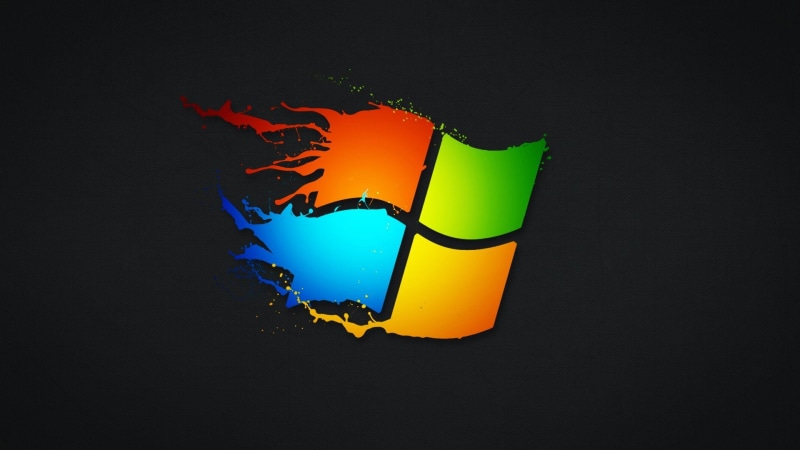 Paint Splatter, Simple Background, Microsoft Windows, 1080P, Windows 7