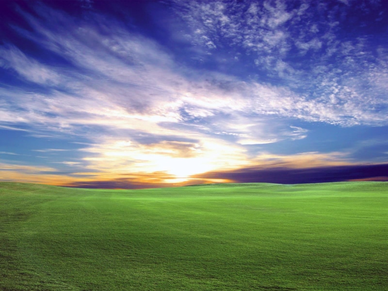 tranquil scene, meadow, green, landscape, sky, dramatic sky, beauty in nature, 720P, land, springtime, cloud - sky, tranquility, nature, no people, landscaped