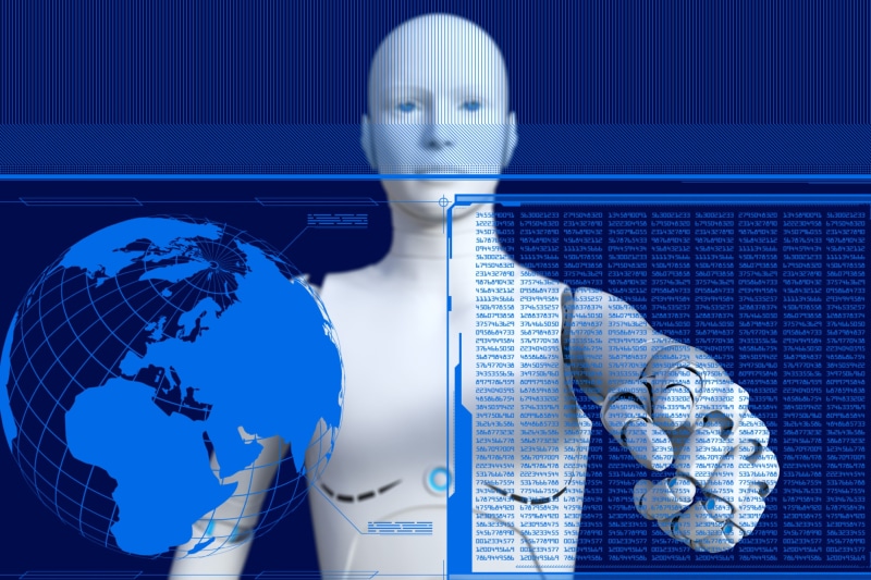 human representation, illustration, business, cyborg, adult, one person, indoors, wireless technology, technology, 2K, cybernetics, data, digital composite