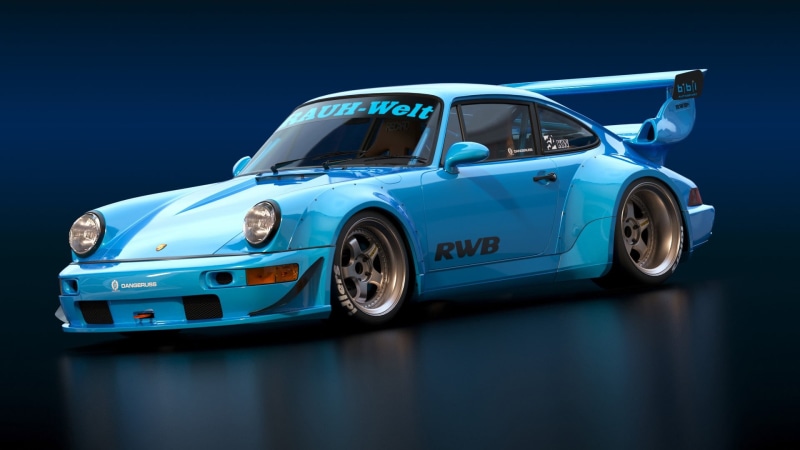 Sportcar, RWB, Render, Car, Machine, Auto, Sports car, by Russ Schwenkler, Transport and Vehicles, Porsche 993, 1080P, Russ Schwenkler, ROUGH-world CONCEPT