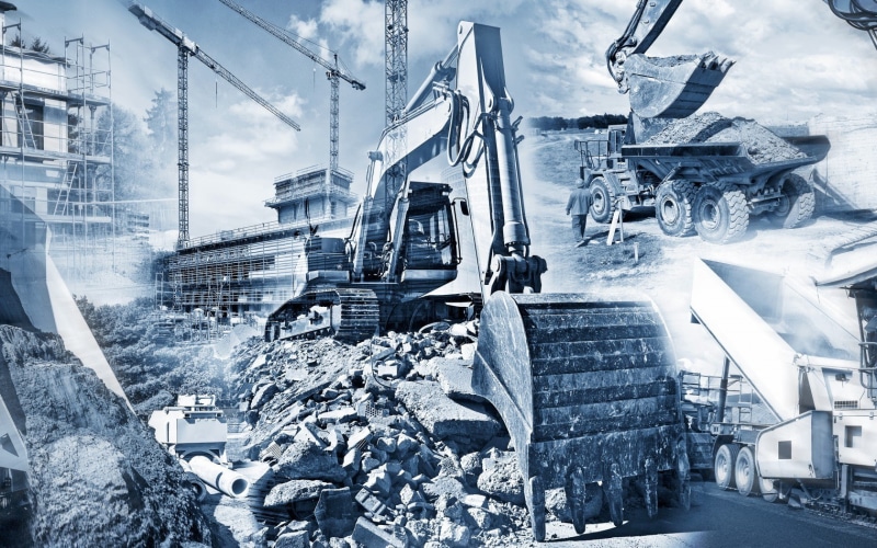 construction site, machine, digital art, 720P, vehicle, cranes (machine)