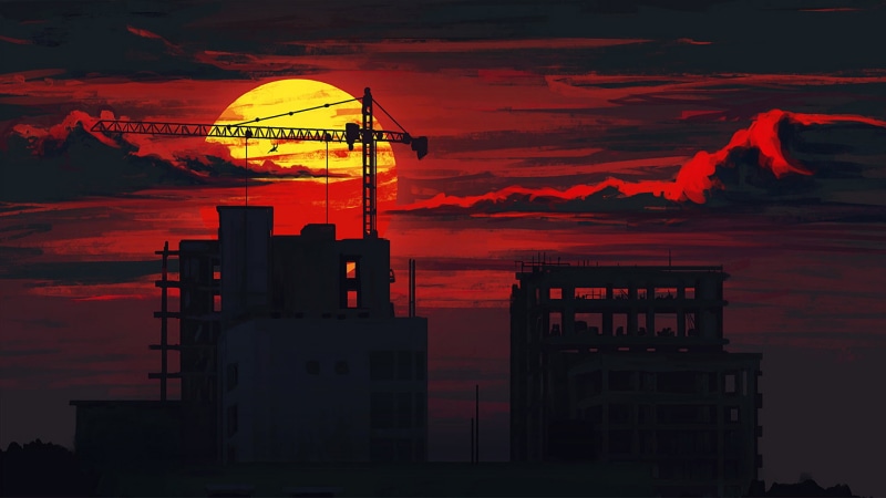 no people, cloud - sky, buildings, silhouette, romantic sky, outdoors, scenics - nature, dramatic sky, architecture, beauty in nature, built structure