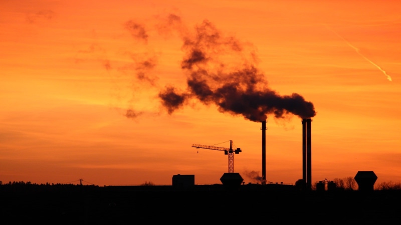 smoke, factory tubes, cranes (machine), 1080P, silhouette, sunrise