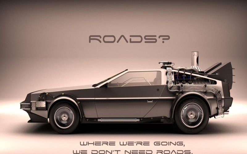 business, land vehicle, back, nature, delorean, dmc 12, single word, transportation, western script, technology, motor vehicle, mode of transportation