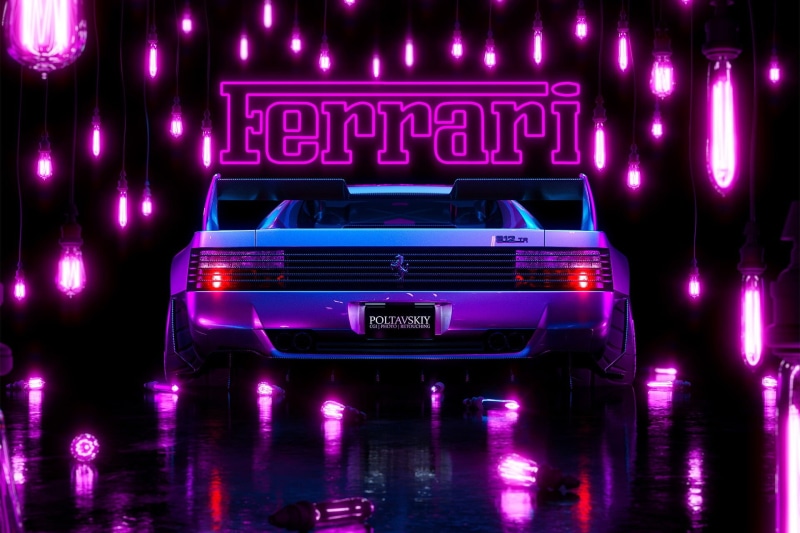 car, Ferrari Testarossa 512 TR, Ferrari, 1080P, synthwave, vehicle