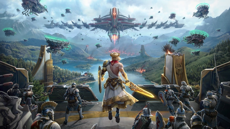 1080P, Skyforge: PS4 Promotional materials, battle, fiction, the game, army, Anton Lavrushkin, art