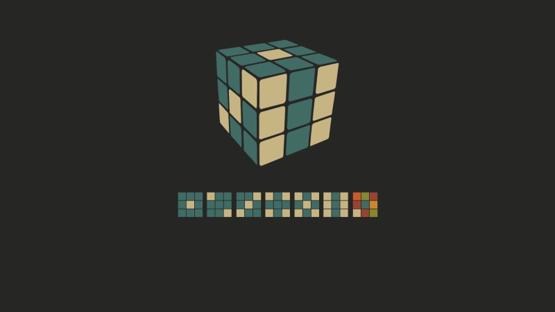 no people, dark, booklet art, Affinity, night, black background, cube shape, indoors, 1985, multi colored, copy space, pattern, geometric shape, 1080P