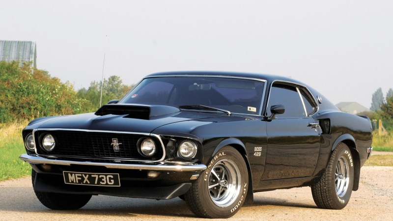 Car, Black Car, Ford Mustang Boss 429, Muscle Car, Ford, Old Car, 1080P