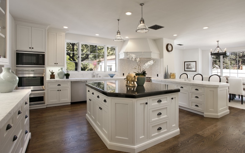 furniture, room, home design, kitchen, Kitchen Cabinets, cabinets, 2K, set, interior design, white