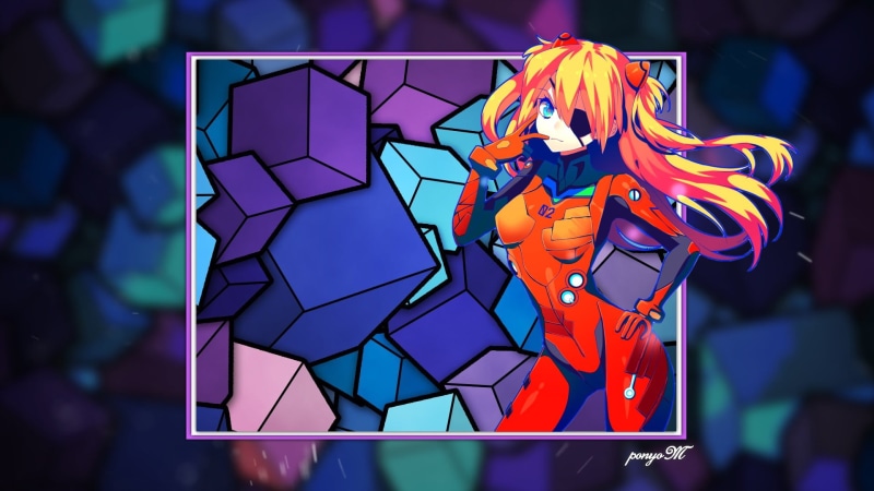art and craft, 1080P, simple background, lighting equipment, decoration, anime girls, focus on foreground, creativity, Asuka Langley Soryu, Neon Genesis Evangelion