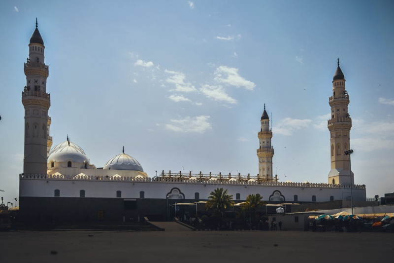 saudi arabia, sky, clouds, cloud - sky, medina, allah, spire, nature, religion, outdoors, love, built structure, dua, travel, tower, tourism, no people