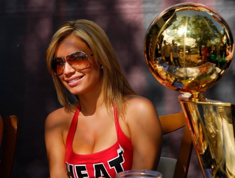 cheerleaders, women with glasses, 480P, one person, young adult, Miami, glasses, women, Miami Heat, portrait, beautiful woman, emotion, NBA, leisure activity