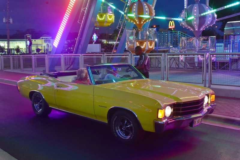 nightlife, marketplace, sunset, vintage, old, background, no people, street, funny, land vehicle, city, skyline, hotels, architecture, orlando, motion