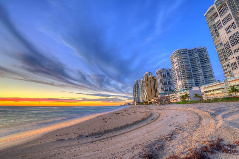 road, urban skyline, transportation, built structure, FL, landscape, water, vice city, skyscrapers, cloud - sky, office building exterior, cityscape, white