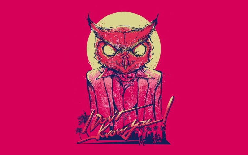 minimalism, hotline, miami, hotline miami, 720P, owl, mask, art, rasmus
