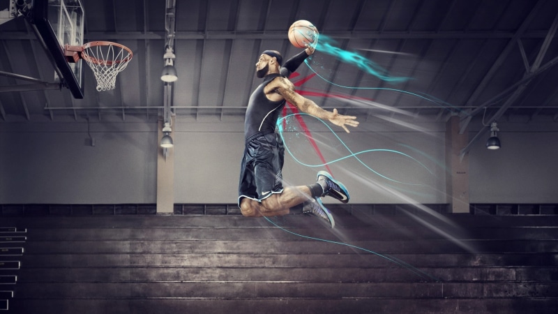 healthy lifestyle, LeBron James, activity, men, athlete, sportsman, basketball - sport, full length, sports, basketball - ball, basketball, basketball hoop